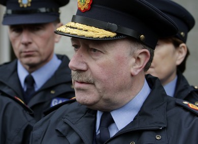 Garda commissioner Martin Callinan speaks to reporters outside Dundalk Garda Station.