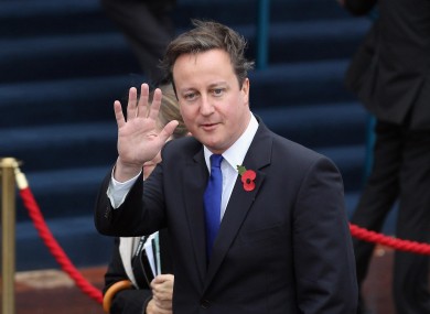British Prime Minister David Cameron