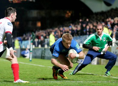 Luke Fitzgerald scores try number three.