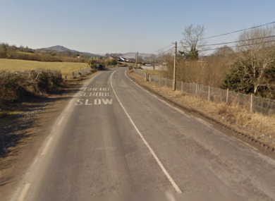The R252 at Dooish, Co Donegal, where a man in his 40s was fatally injured this morning.