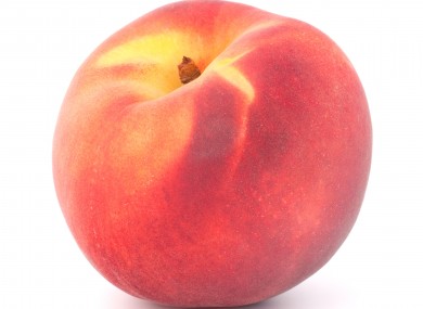 A normal peach. We have no idea how many seagulls it would take to lift this.