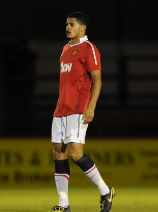 Zeki Fryers featuring for United's youth team.