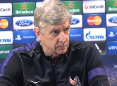 Death stare: Arsene Wenger today.
