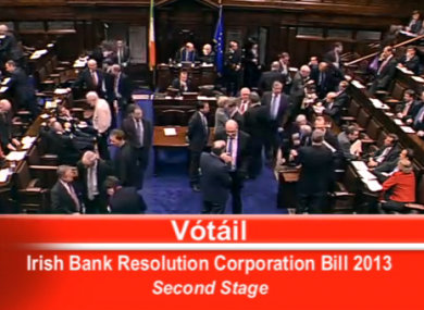 The scene in Dáil Éireann early this morning