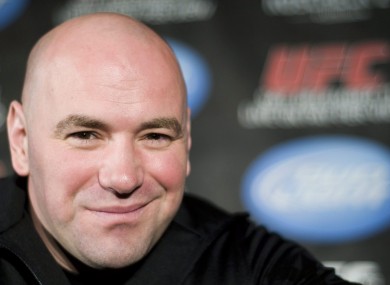 Dana White: in Ireland this week.