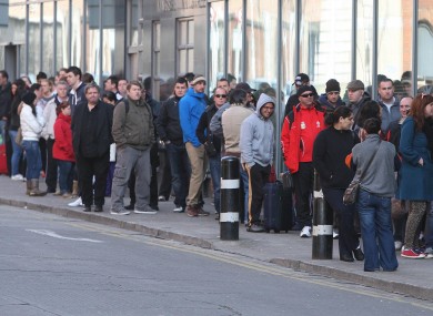 A queue at a social welfare office in Dublin in 2012.