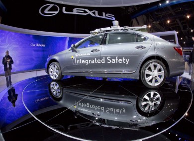 Lexus SL 600 Integrated Safety driverless research vehicle is seen on display at the Consumer Electronics Show, in Las Vegas, USA last month.
