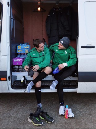 Isaac Boss and Ian Madigan swap boot-room tales.