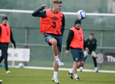 Jeff Hendrick training yesterday.