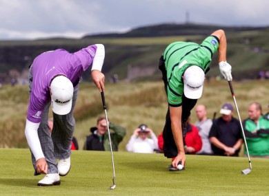 Friends reunited: McDowell, left, and Harrington will meet in the first round at Dove Mountain.
