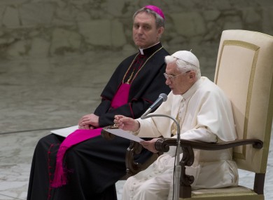 Monsignor Georg Gaenswein with the Pope